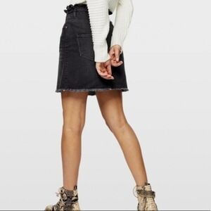🔥 Black Frill Top Denim Skirt  NWOT MISS SELFRIDGE🔥​